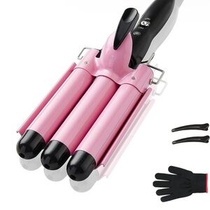 Pink hair crimper
